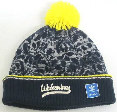 Michigan Wolverines Women's Multi-Color OSFA Knit Hat With Pom By Adidas • $15.99