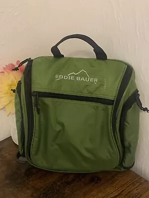 Eddie Bauer Travex Travel Dopp Bag Green Hanging Toiletry Bag. Fold Out. • $24