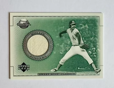 ROLLIE FINGERS Oakland A’s 2002 Upper Deck Sweet Spot Classics Jersey Card #J-RF • $13.49