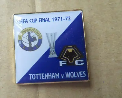£9.99 • Buy Tottenham Wolves Uefa Cup Final 1971-72 Programme Coloured  Badge
