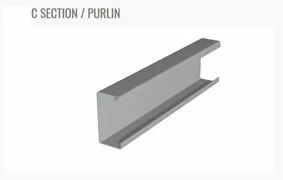 C Section Purlin Steel Cladding Rail Mezz Floor Roofing Purlins COLLECTION ONLY • £4