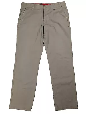 Under Armour Pants Mens 38x34 Performance Canvas Khaki Chinos D-ring Golf Work • $25.99