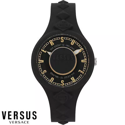 Versus By Versace VSP1R0319 Tokai Black Silicone Women's Watch NEW • $349