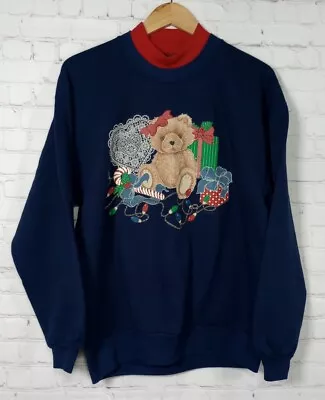 90s Women's Vintage J Macinally's Teddy Bear Presents Sweatshirt Women's Size L • $22.50