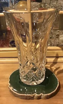 Waterford Crystal Lead Lismore Cut 6 3/4” Tall Flower Vase Signed • $100