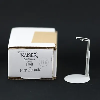 Kaiser 1001 3 1/2  To 6  Doll Action Figure Display Stand - White - Box Of Dozen • $30