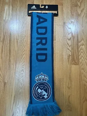 Official Real Madrid Scarf Home Soccer Winter Thick/Top Quality Adidas 58inX6in • $24