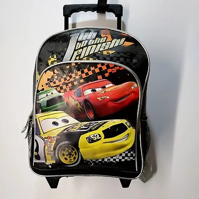 CARS Leak Less/ Lightning McQueen/Chick Hicks Book Bag Kids Rolling Backpack • $19