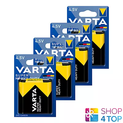 4 VARTA Super Heavy Duty 3R12 Zinc-Carbone Batterie 1BL 4.5V 2012 Exp 2024 Neuf • $13.14