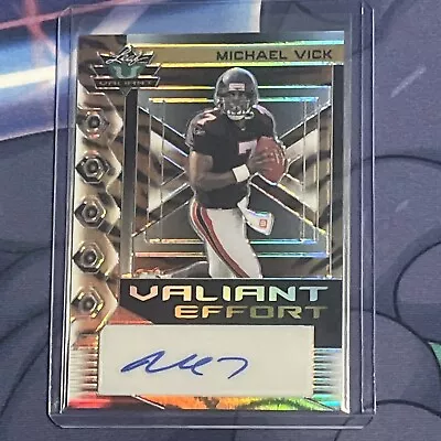 Michael Vick 2023 Leaf Eclectic Valiant Effort Tiger Stripe Prismatic /3 • $30