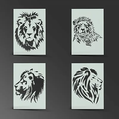 Lion Stencil Mylar Leo Shabby Chic Sheet Painting Wall Art Kids190 Micron • £1.99
