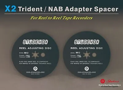 🦘 2 X Trident / NAB Adapter 1.2mm Spacer For Reel To Reel Tape Recorders • $29.25