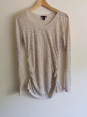 H&M Mama Maternity Size M Long Sleeve Animal Print Thin Jumper Top • £3.50