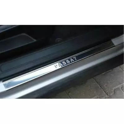 VW PASSAT B8 Chrome Door Sill Protector Cover 2015 Onwards Stainless Steel 4 Pcs • $26.28