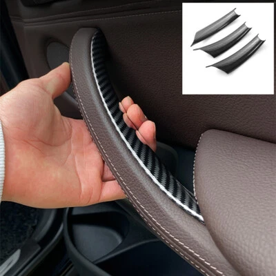 Set Carbon Fiber Look Car Interior Door Handle Cover For BMW X5 E70 2008-2013 • $20.29