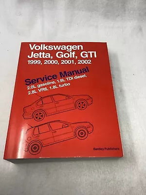 Volkswagen Jetta Golf GTI Service Manual 1999-2002 Bentley Publisher Paperback • $69.99