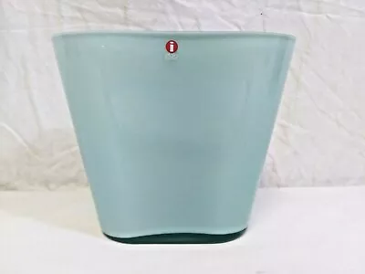 IITTALA Alvar Aalto VASE ~ White Cased In Pale Green Glass ~ Made In Finland P5 • $129.94