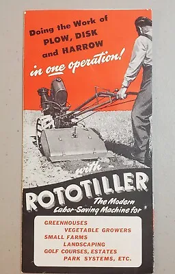 Vintage Rototiller Pamphlet Advertisement • $12