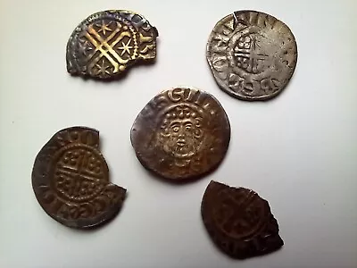 5 Short Cross Silver Hammerd Coins Metal Detecting Finds • £25