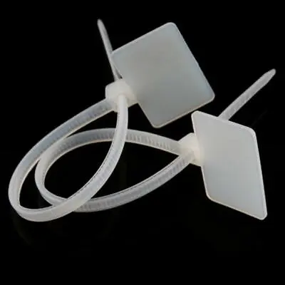 50/100X Cable Marker Tag Self-Locking Label Zip Tie Network Cord Wire SY • £3.06