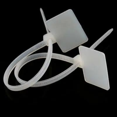 50/100X Cable Marker Tag Self-Locking Label Zip Tie Network Cord Wire • £3.06