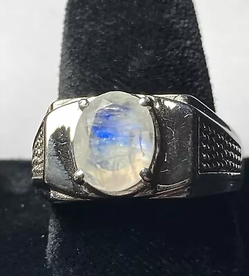 2.40Ctw Moonstone Ring Sz10 Stainless Steel • $25
