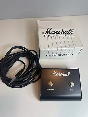 Marshall Original Two Button Footswitch Channel DFX Black 15 Foot Cord • $30