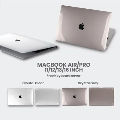 Macbook Air Pro Glossy Crystal Clear Case + Keyboard Cover 11  12'' 13  16  Inch • $19.99