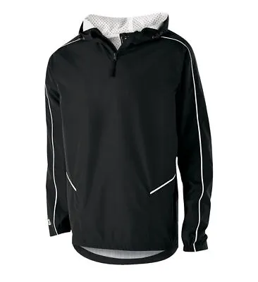 Holloway Men's Front Zippered Pockets Draw Cord Hooded Wizard Pullover. 229016 • $51