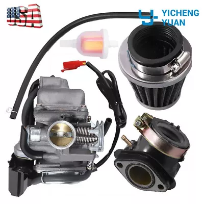 Carburetor 26mm Air Filter For GY6 150cc ATV Go Kart Scooter Kazuma Taotao Sun • $24.29