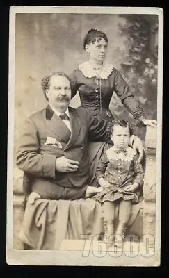 Unusual CDV Of Man With No Legs & His Family - Victorian Sideshow Photo • $199.99