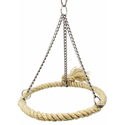 NEW Rope Ring Swing Toys Budgie Cockatiel Hanging Cage Hammock Perch Bird Toy UK • £4.15