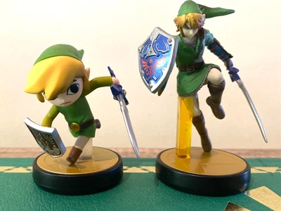 $39 • Buy Amiibo Zelda Toon Link Super Smash Bros Nintendo Two Figures Both As New