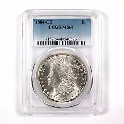 1884 CC Morgan Dollar MS 64 PCGS 90% Silver $1 Unc SKU:I9149 • $484.99