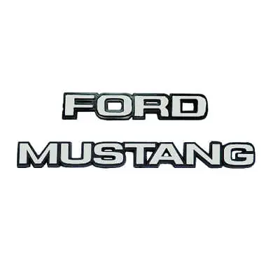 1979-1982 Ford Mustang Words Brand Rear Trunk Deck Lid Emblems Set In Chrome • $21.62