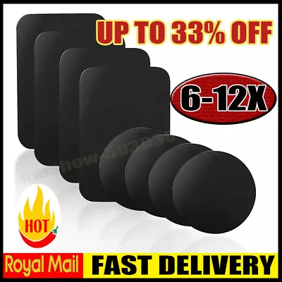 12X Magnetic Car Phone Holder Replacement Mobile Metal Plate Sticky Phone Plate • £3.95