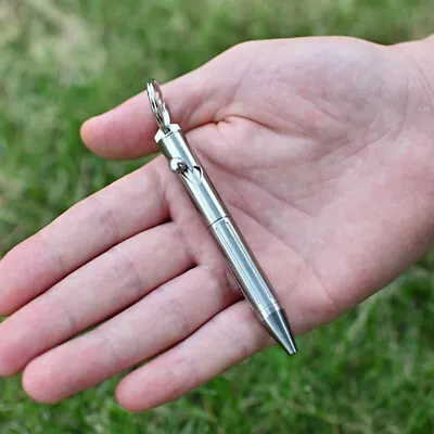 Titanium Writing Pen Outdoor Travel Portable Keychain Mini Ballpoint EDC Toole • $22.98