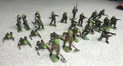 24 Vintage BRITAINS 1:32 Scale Plastic Soldiers BRITISH ARMY WW2 Infantry • £15