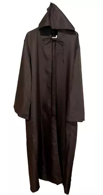 Mens Large Hooded Halloween Cloak Wizard Vampire Witch Robe Gothic Medieval • $30.99