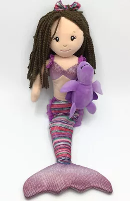 The Petting Zoo 19  MERMAID Soft Doll Pink Purple Sea Turtle Plush Friend • $9.34