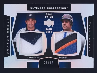 2003 Ud Ultimate Collection Jorge Posada Mike Piazza🔥silver Patch #/73 Sp🔥hof • $220