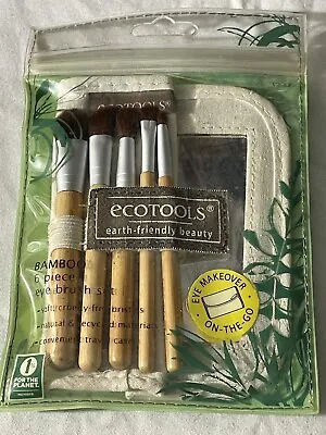 EcoTools Bamboo 6-Piece Eye Brush Set - 5 Brushes + Case - Earth Friendly • $5.99