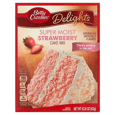 Betty Crocker Super Moist Strawberry Cake Mix 15.25oz 432g   • £8.10