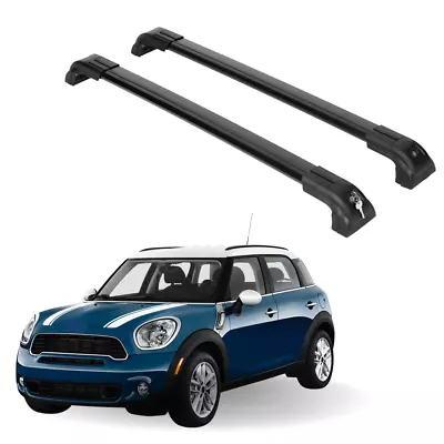 Heavy Duty Roof Rack Crossbars Fits Mini Countryman 11-16 For Flush Rails Black • $154.90