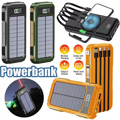 1000000mAh 4 USB Solar Power Bank Backup External Battery Charger For Cell Phone • $17.99