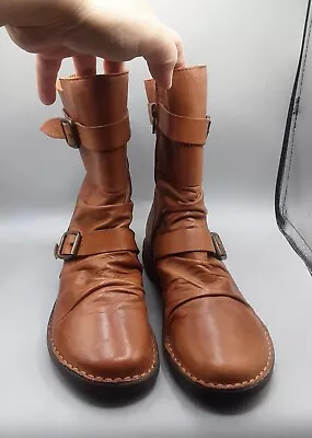 Miz Mooz Pasha Boots Women's 6.5-7M EU37 Brown Brandy Leather. A30 • $49.99