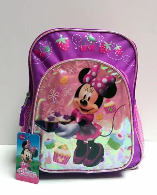 Disney Minnie Mouse Cupcakes 12  Backpack School Preschool Toddler Kids Girl Bag • $12.99