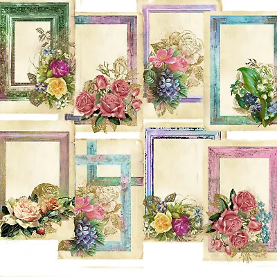 £2.99 • Buy Card Toppers Victorian Flowers Size 2.5x3.5 Inches Cardmaking Scrapbooking Tags