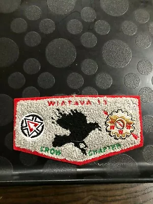 OA WIATAVA LODGE 13 CROW CHAPTER 100th ANN CHENILLE FLAP #25 OF 27 MADE • $100