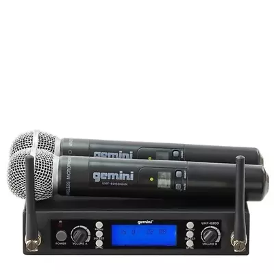 Gemini Sound UHF-6200M Dual-Handheld UHF Wireless Microphone System • $199.95